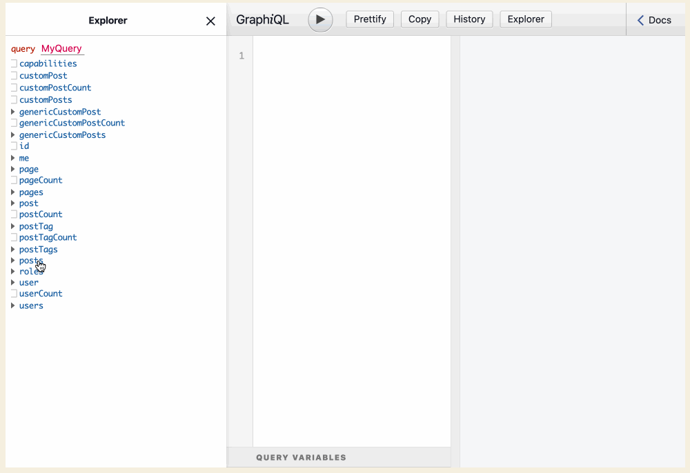 带 Explorer 的 GraphiQL