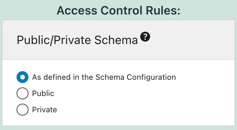 单独的 Public/Private schema 模式