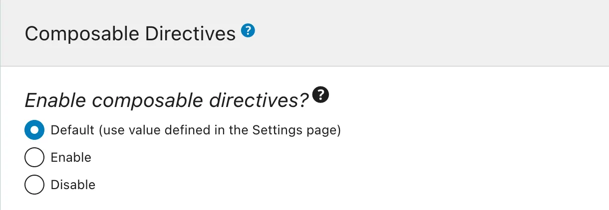Schema Configuration 中的 Composable Directives