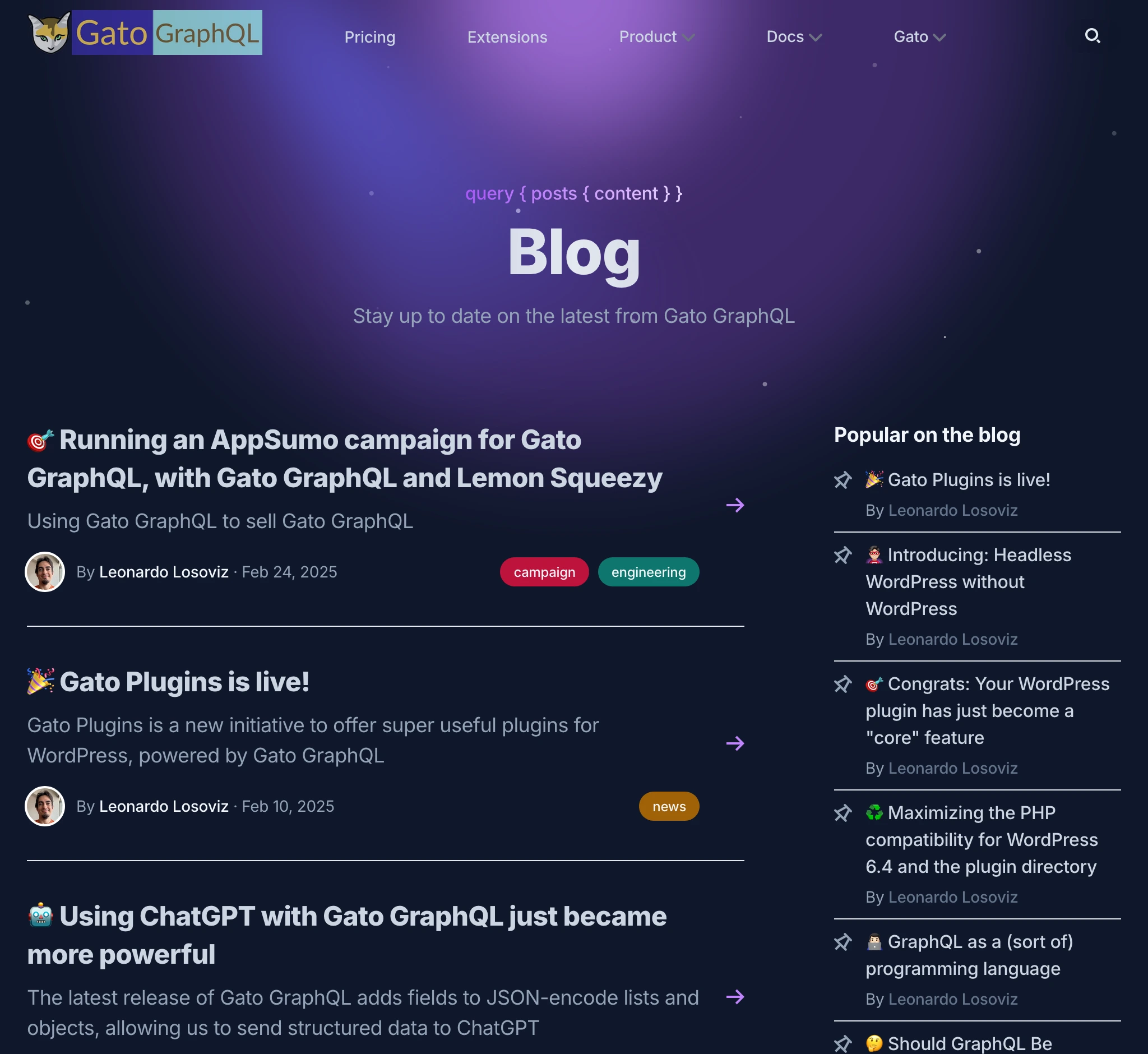 gatographql.com 的博客部分