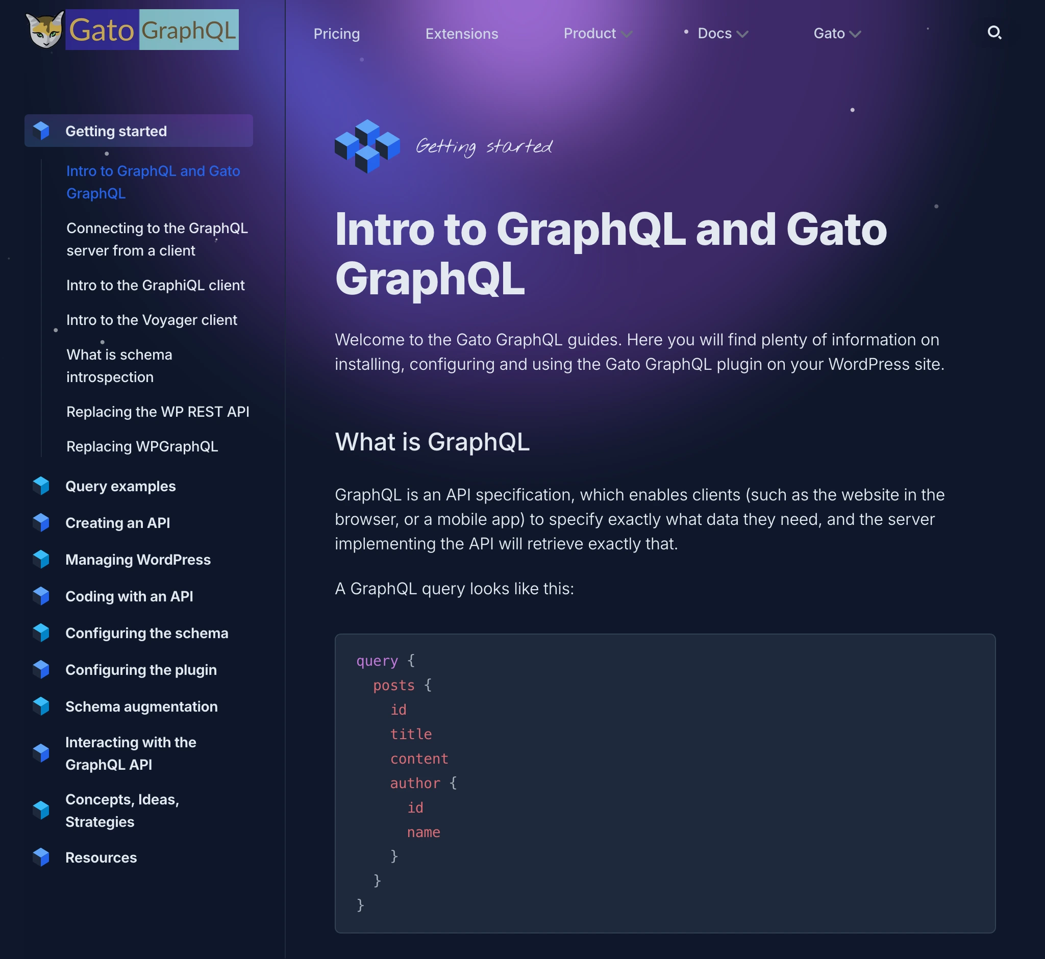 gatographql.com 的文档部分